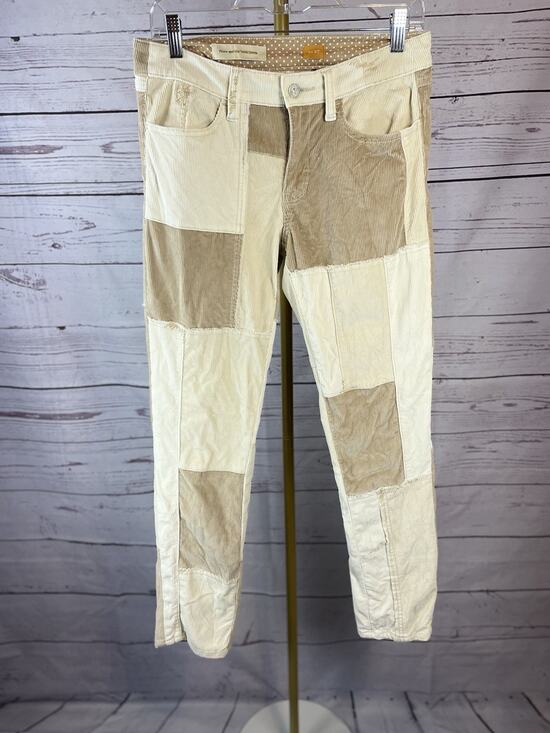 Anthropologie Pants - Pilcro Anthropologie Patchwork Corduroy Pants Women’s 27 Low Rise Straight Leg